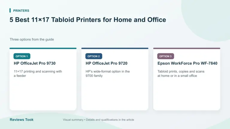Comparison of three options: HP OfficeJet Pro 9730; HP OfficeJet Pro 9720; Epson WorkForce Pro WF-7840.