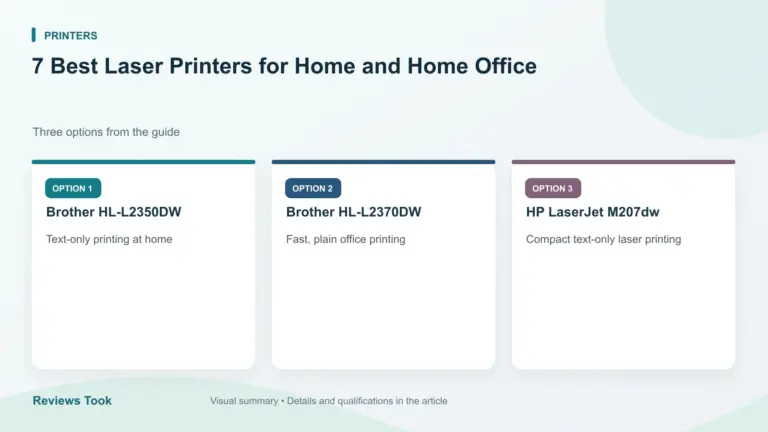 Comparison of three options: Brother HL-L2350DW; Brother HL-L2370DW; HP LaserJet M207dw.