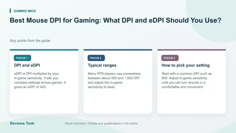 Visual summary: DPI and eDPI; Typical ranges; How to pick your setting.