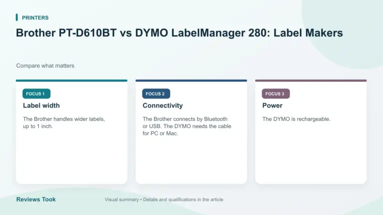 Visual summary: Label width; Connectivity; Power.
