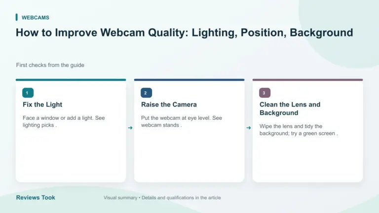 Illustrated checks: Fix the Light; Raise the Camera; Clean the Lens and Background.