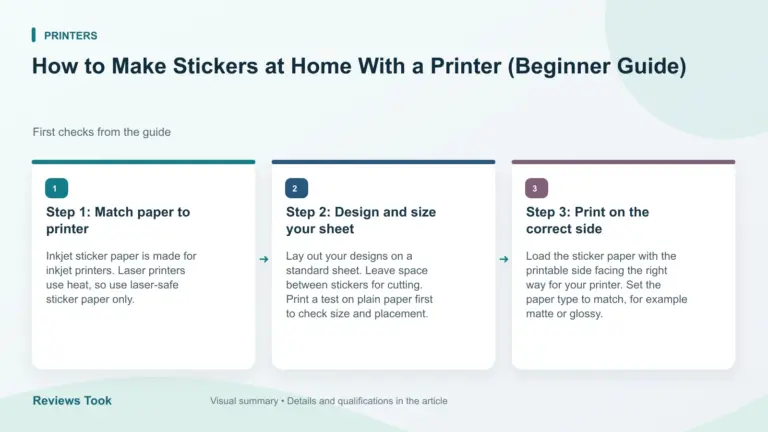 Illustrated checks: Step 1: Match paper to printer; Step 2: Design and size your sheet; Step 3: Print on the correct side.
