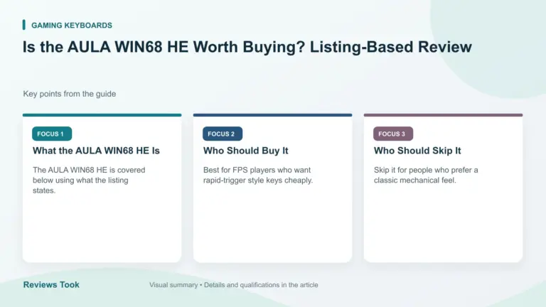 Visual summary: What the AULA WIN68 HE Is; Who Should Buy It; Who Should Skip It.