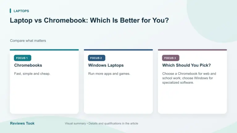 Visual summary: Chromebooks; Windows Laptops; Which Should You Pick?.