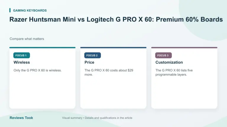 Visual summary: Wireless; Price; Customization.